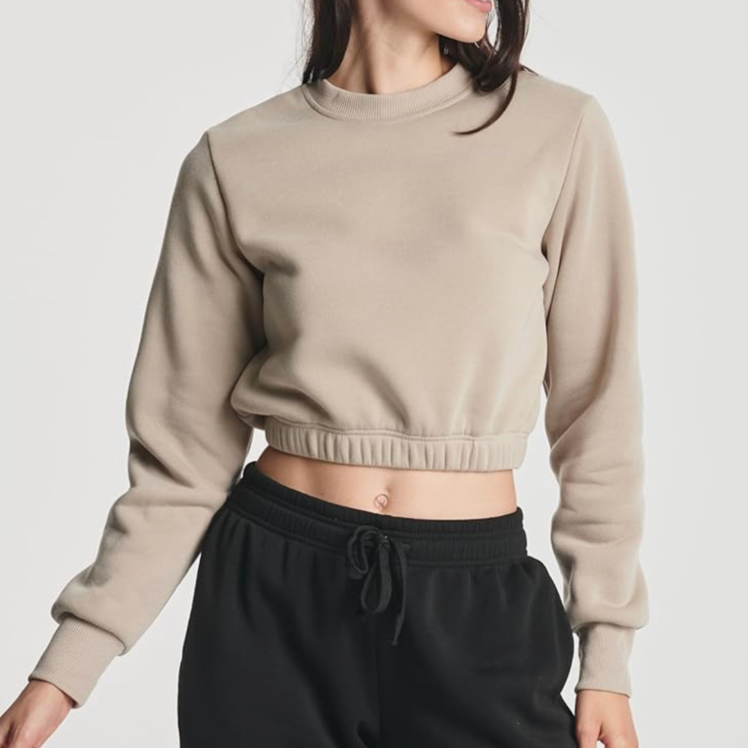 Fleeced Cropped Sweater✨